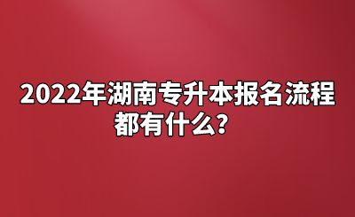 2022年湖南专升本报名流程都有什么？.png