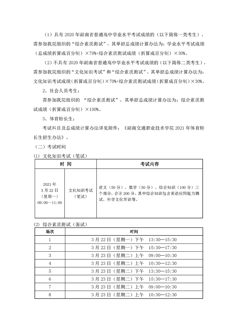 湖南交通职业技术学院2021年单独招生简章(图5)