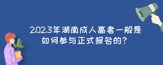 2023年湖南成人高考一般是如何参与正式报名的？.jpeg