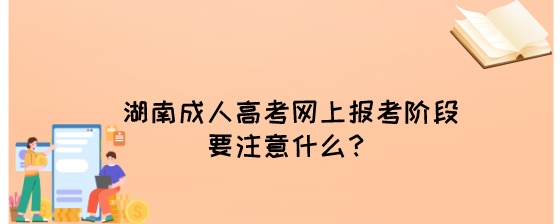 湖南成人高考网上报考阶段要注意什么？.jpeg