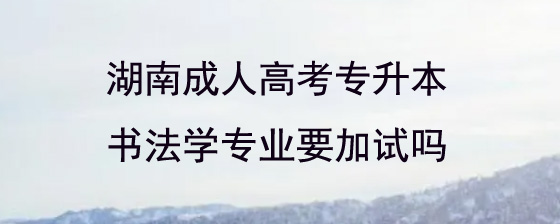 湖南成人高考专升本书法学专业要加试吗.jpg