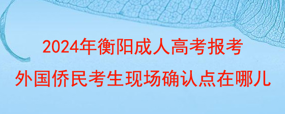 2024年衡阳成人高考报考外国侨民考生现场确认点在哪儿.jpg