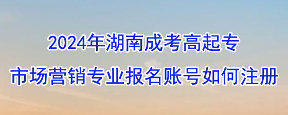 2024年湖南成考高起专市场营销专业报名账号如何注册.jpg