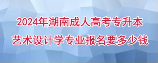 2024年湖南成人高考专升本艺术设计学专业报名要多少钱？(图1)